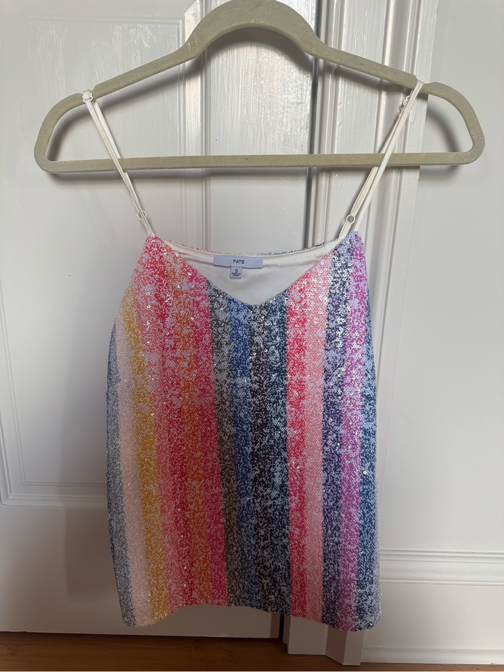 Fate Multicolor Sequin Striped Cami